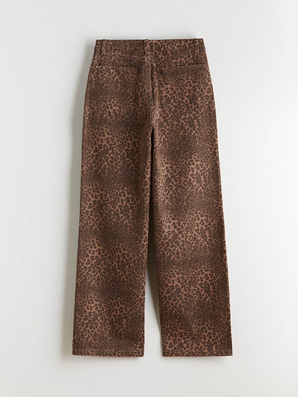 Straight Fit Leopard Print Women's Jeans-5
