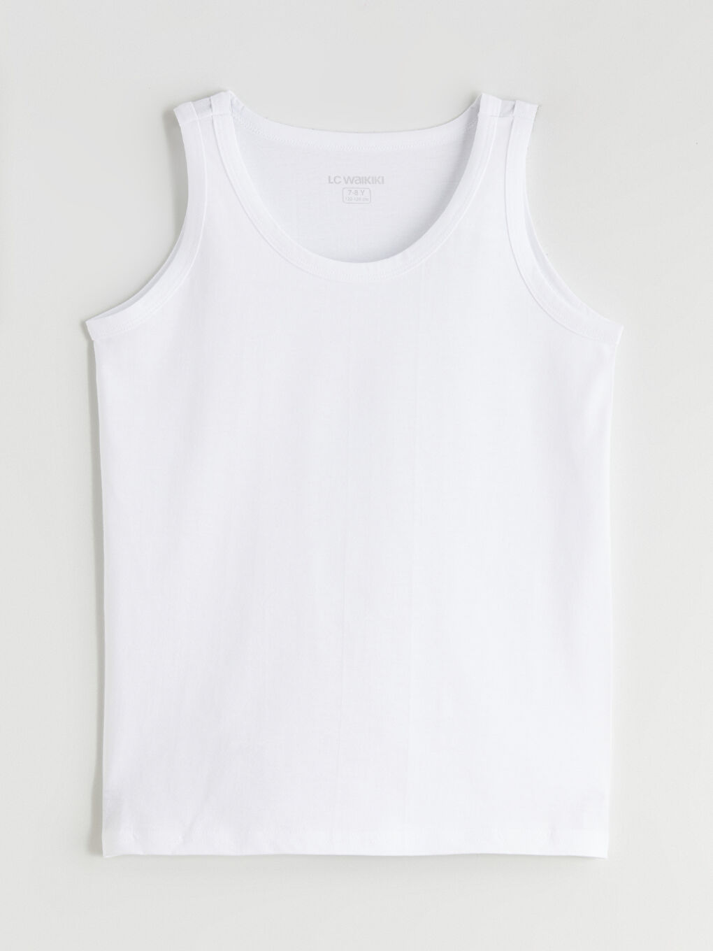 Beyaz Bisiklet Yaka Erkek Çocuk Atlet 2'li-1