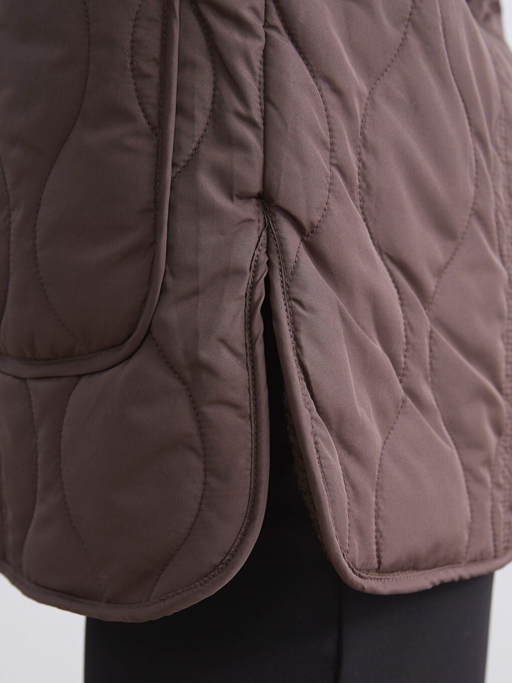Crew Neck Quilted Oversize Women's Puffer Coat-2