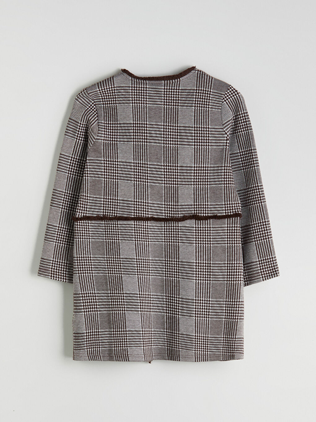 Kahverengi Bisiklet Yaka Desenli Kadın Hırka-5