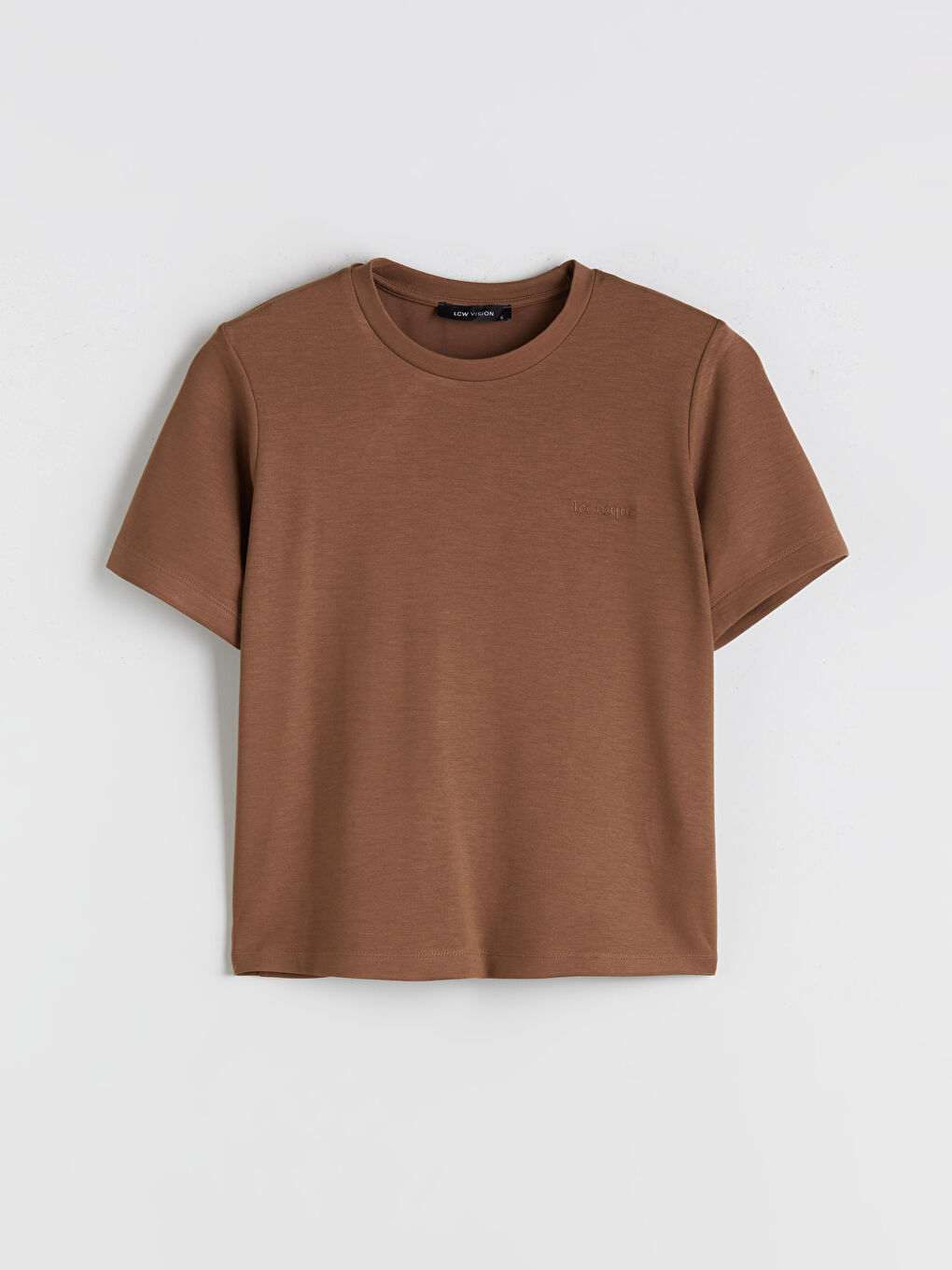 LCW Vision Crew Neck Embroidered Women's T-Shirt -W5I763Z8-HAK