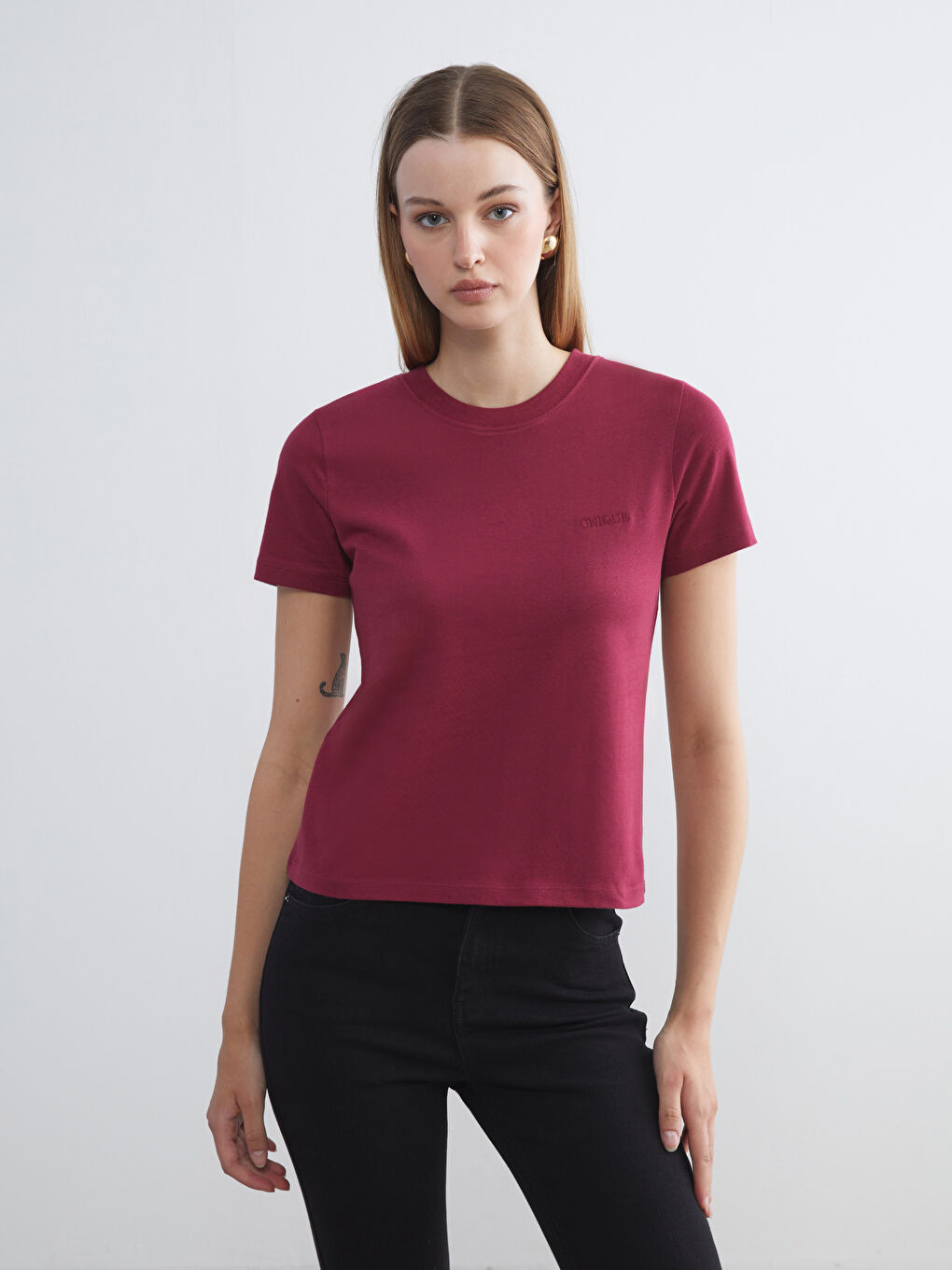 LCW Vision Crew Neck Women's T-Shirt -W5I764Z8-HFC