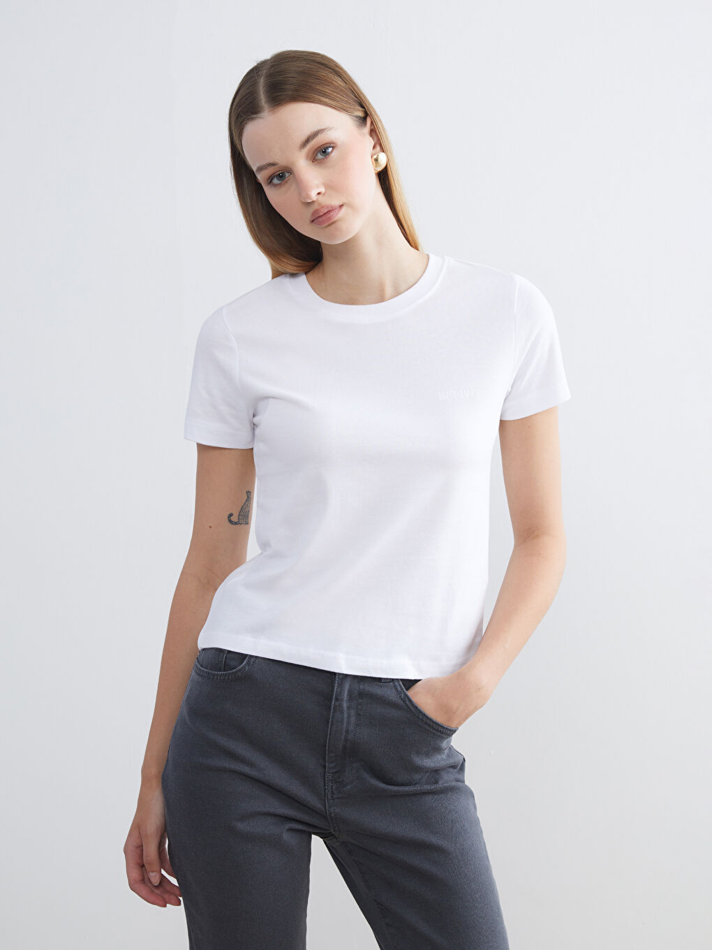 LCW Vision Crew Neck Women's T-Shirt -W5I764Z8-Q6K