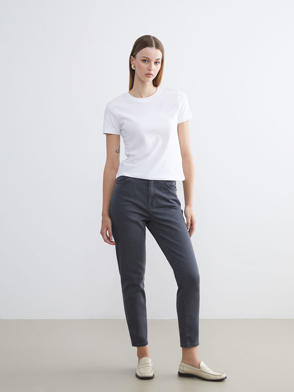 LCW Vision Crew Neck Women's T-Shirt -W5I764Z8-Q6K