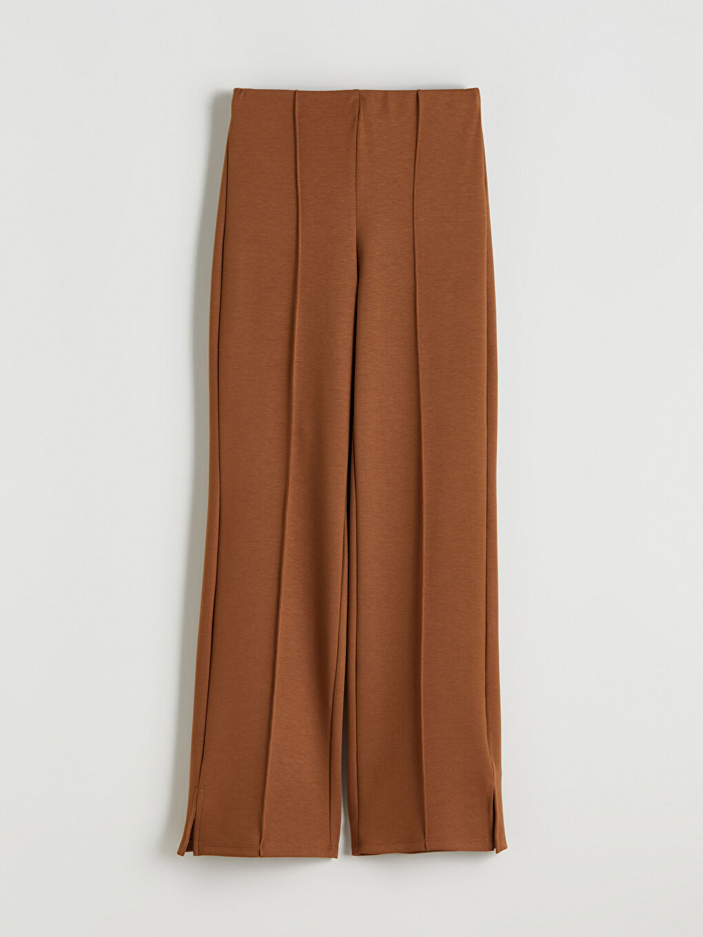 Kahverengi Dar Fit Kadın Pantolon-6