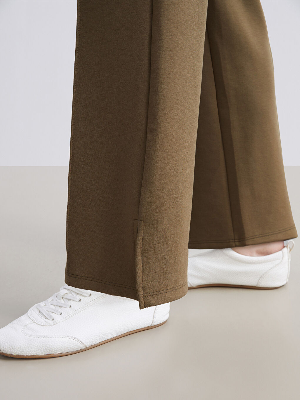 Haki Dar Fit Kadın Pantolon-2