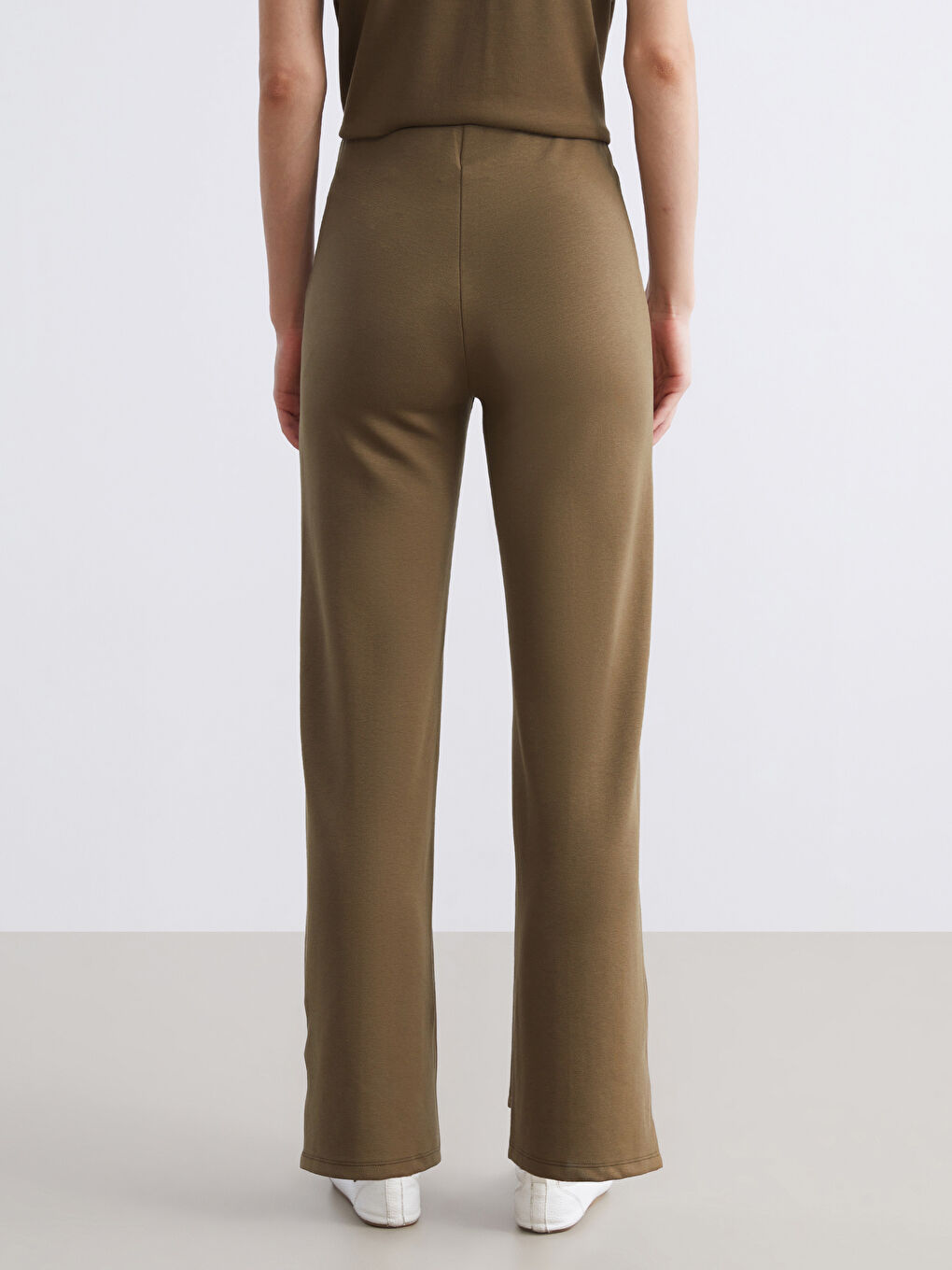 Haki Dar Fit Kadın Pantolon-3