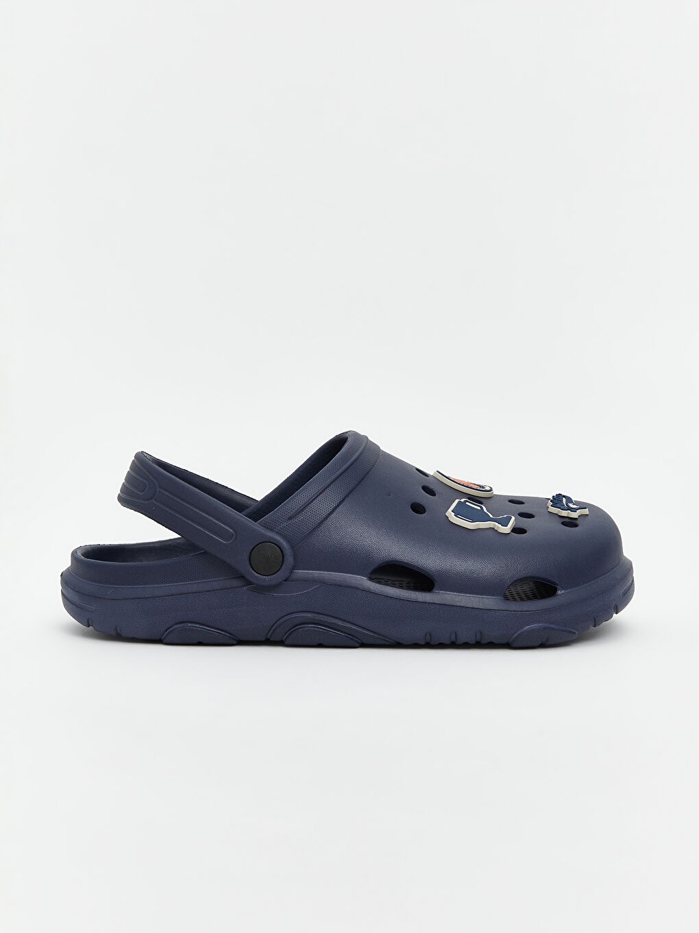 Lacivert Baskılı Erkek Plaj Sandaleti-1