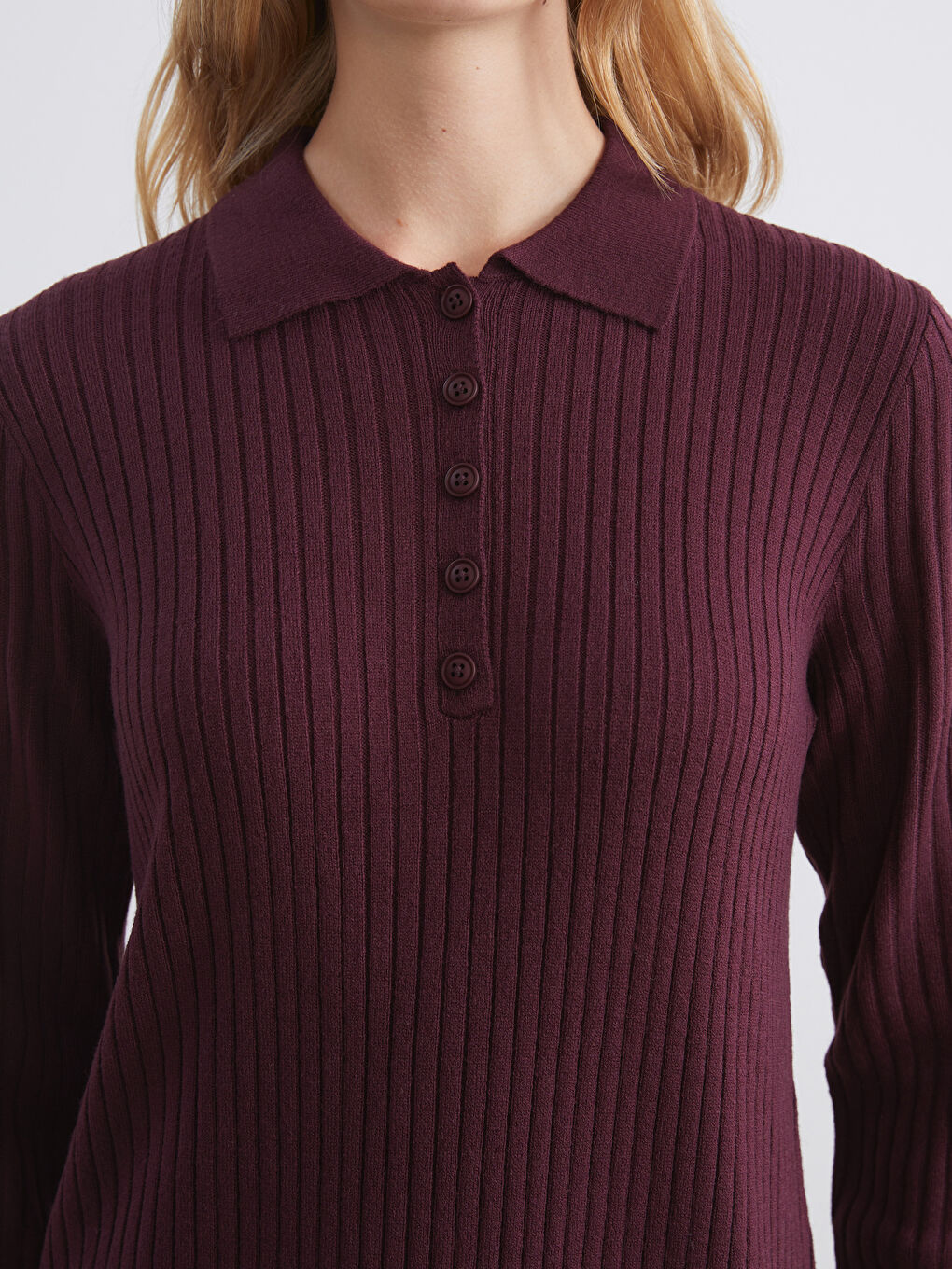 Polo Neck Knitwear Dress-2