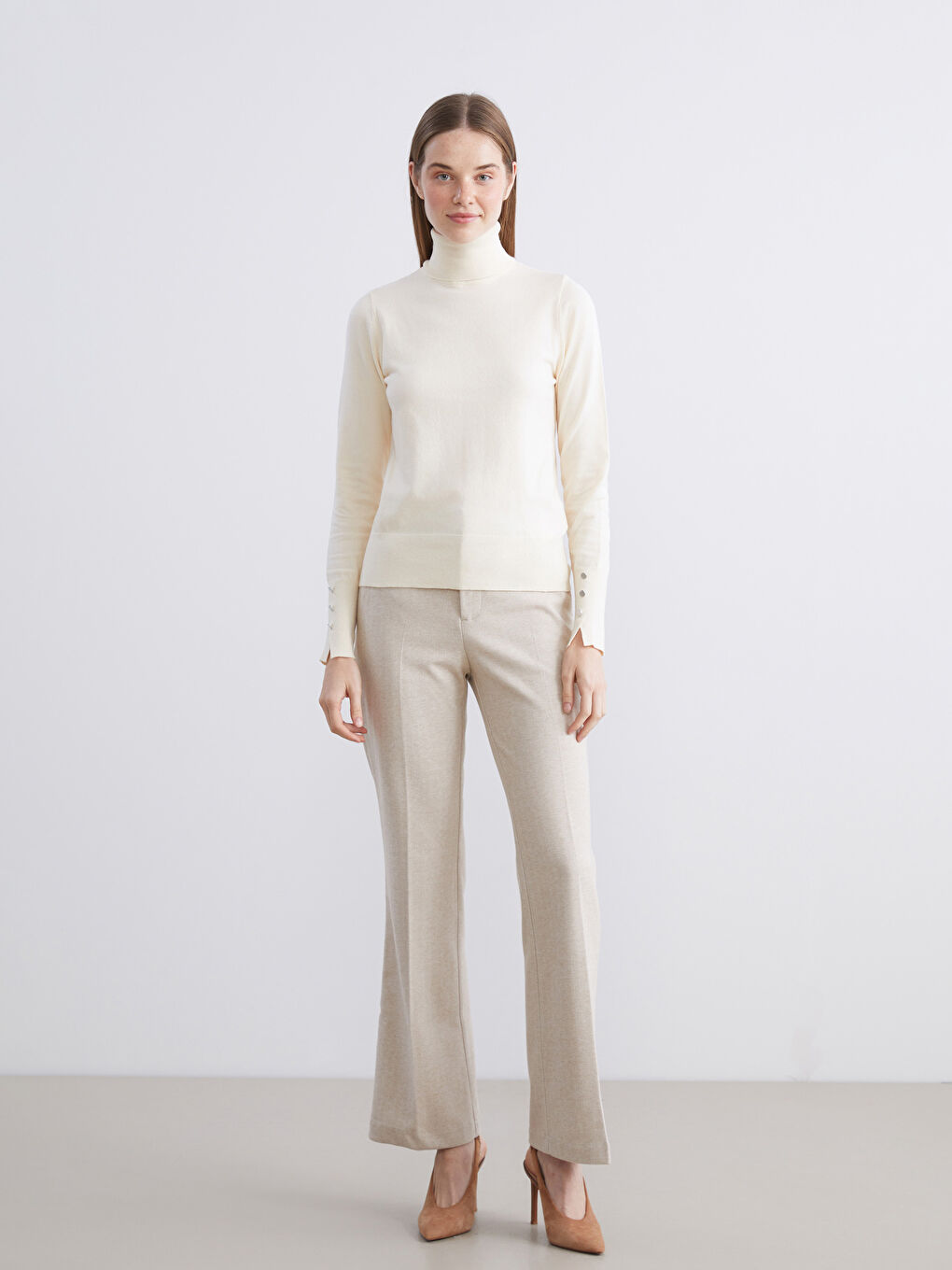 Turtleneck Women's Knitwear Sweater-1