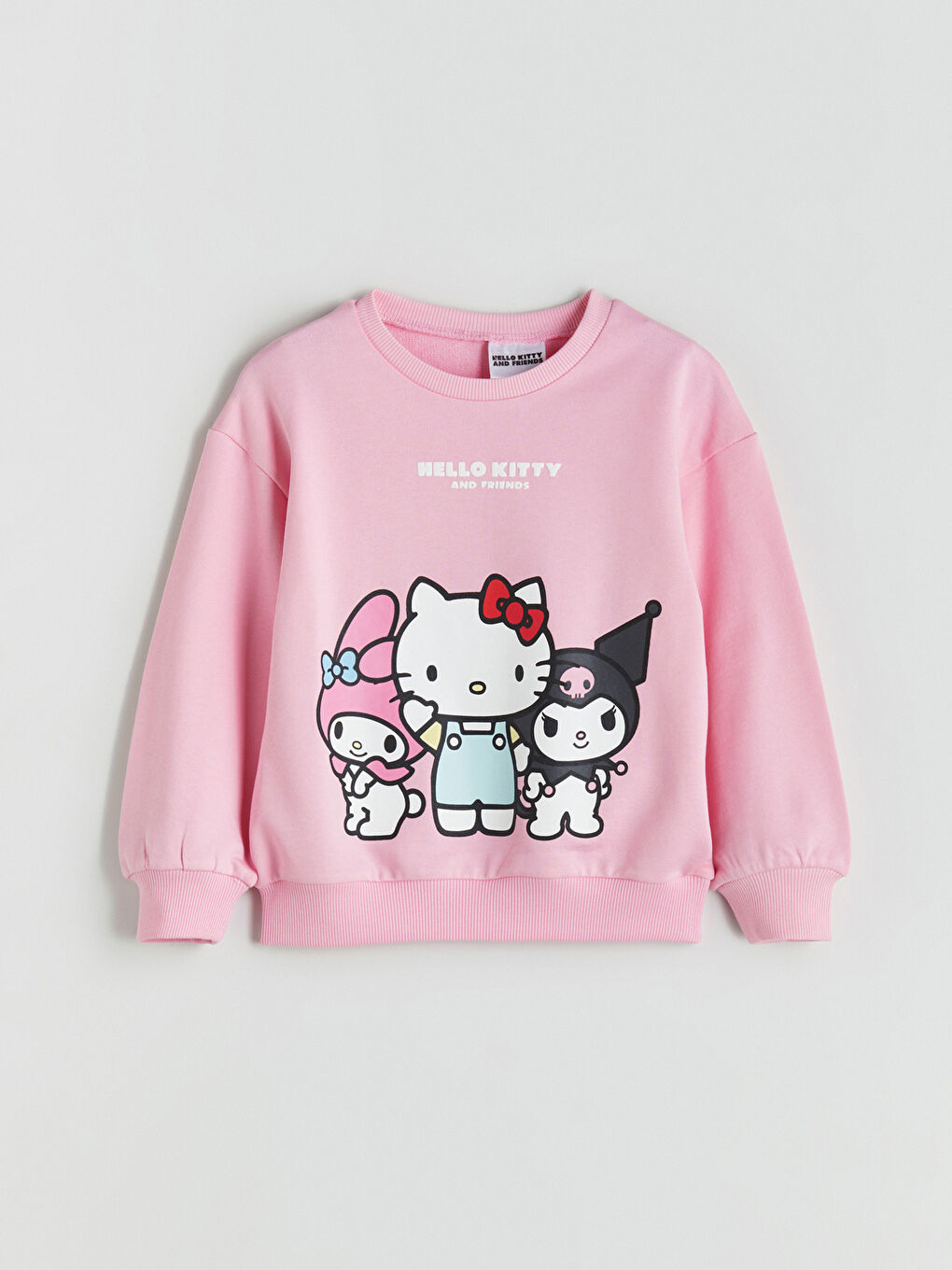 LCW Kids Crew Neck Kuromi Printed Girls' Sweatshirt -W5I790Z1-GA5