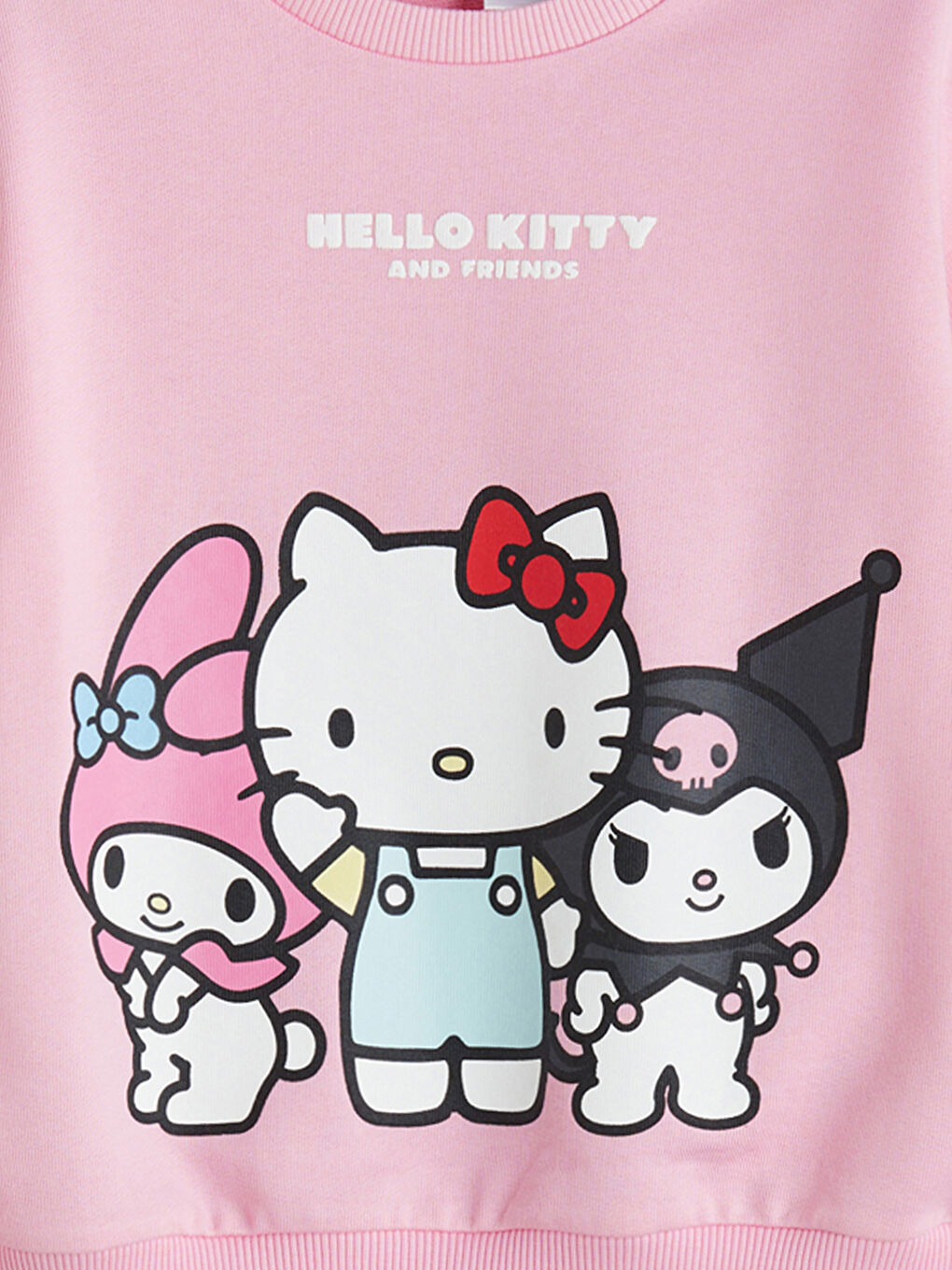 LCW Kids Crew Neck Kuromi Printed Girls' Sweatshirt -W5I790Z1-GA5