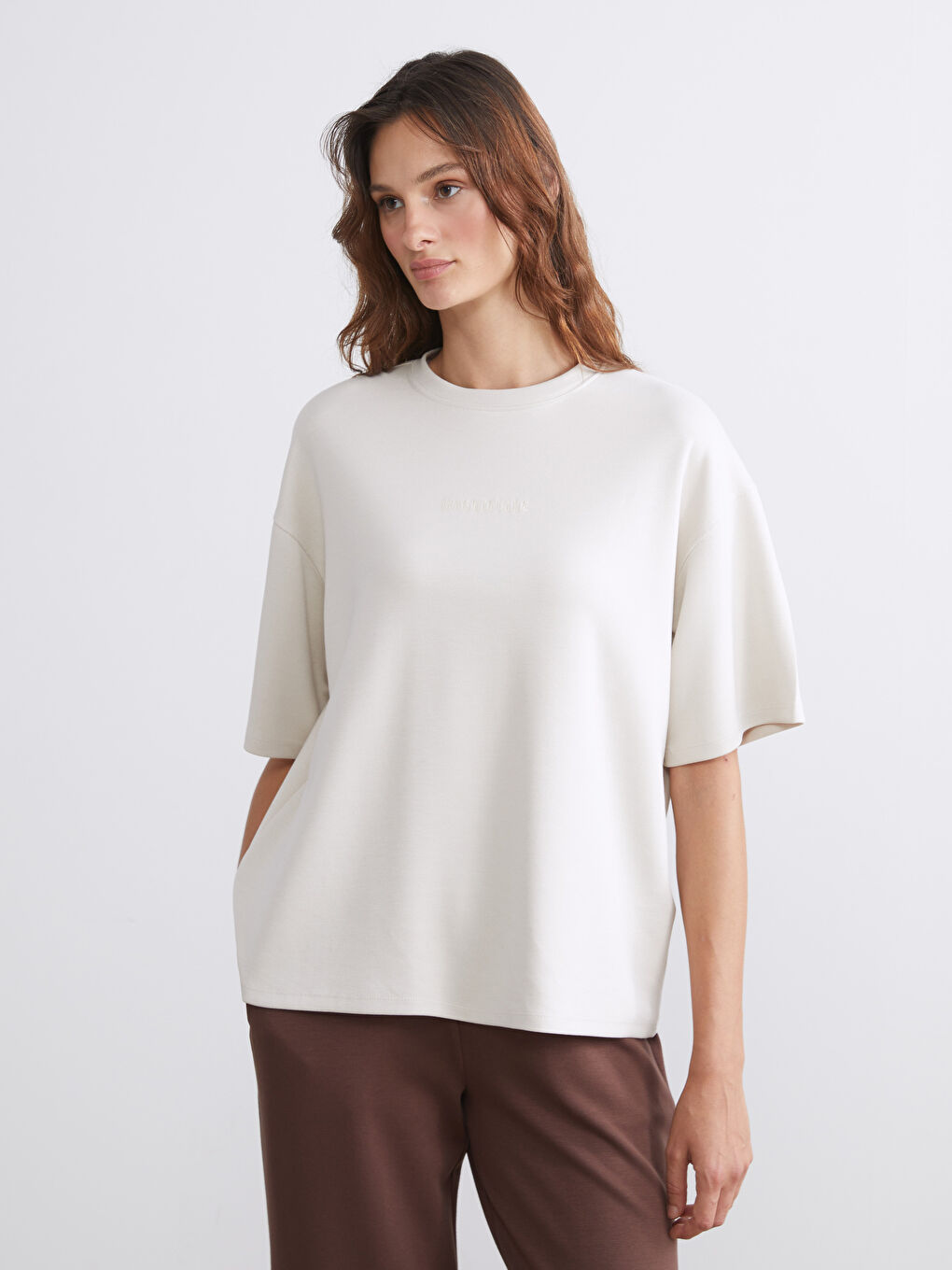 LCW Vision Woman GREY T-Shirt -W5I792Z8-FXP