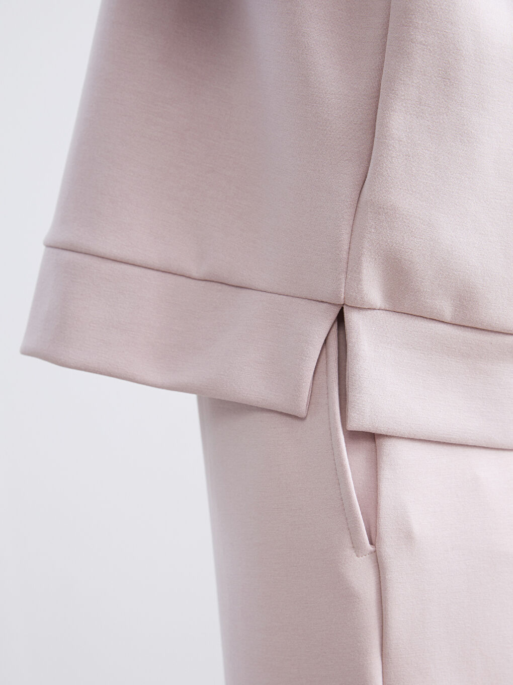 Lila Modal Karışımlı Oversize Kadın Sweatshirt-2