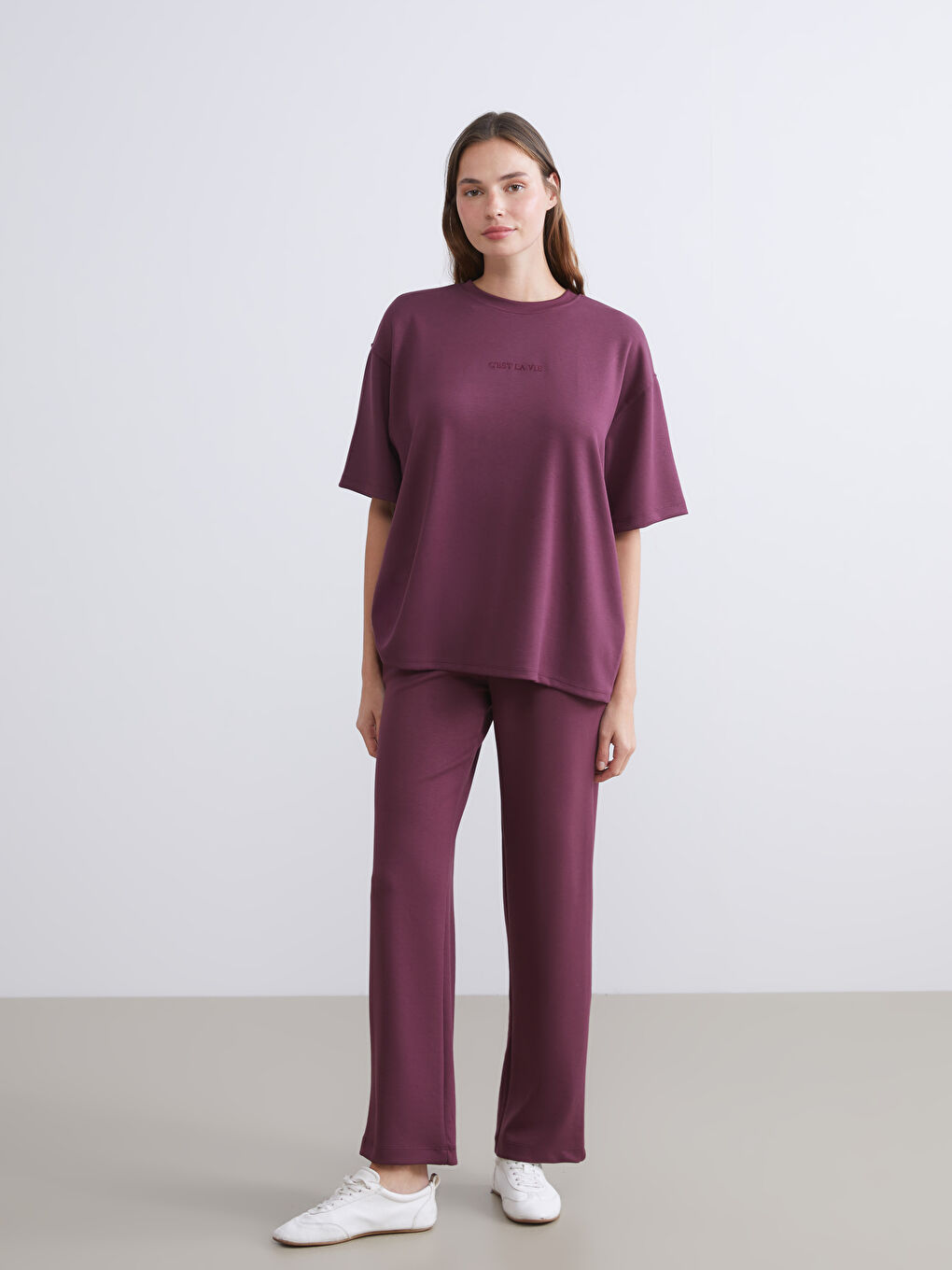 Elasticated Waist Wide Leg Women's Sweatpants