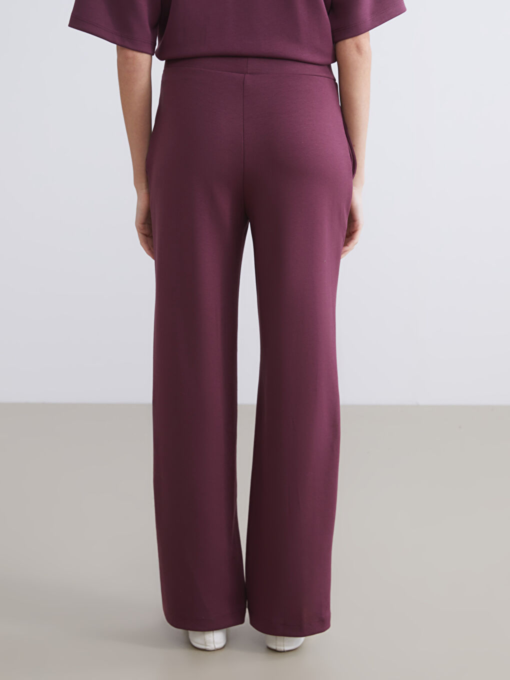 Elasticated Waist Wide Leg Women's Sweatpants-7