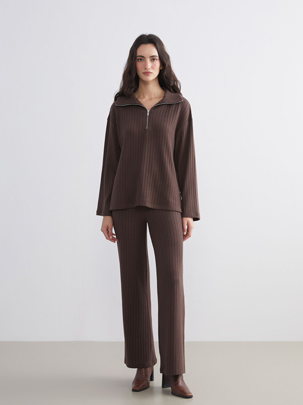 Свитшот Женский Оверсайз с Водолазкой-1