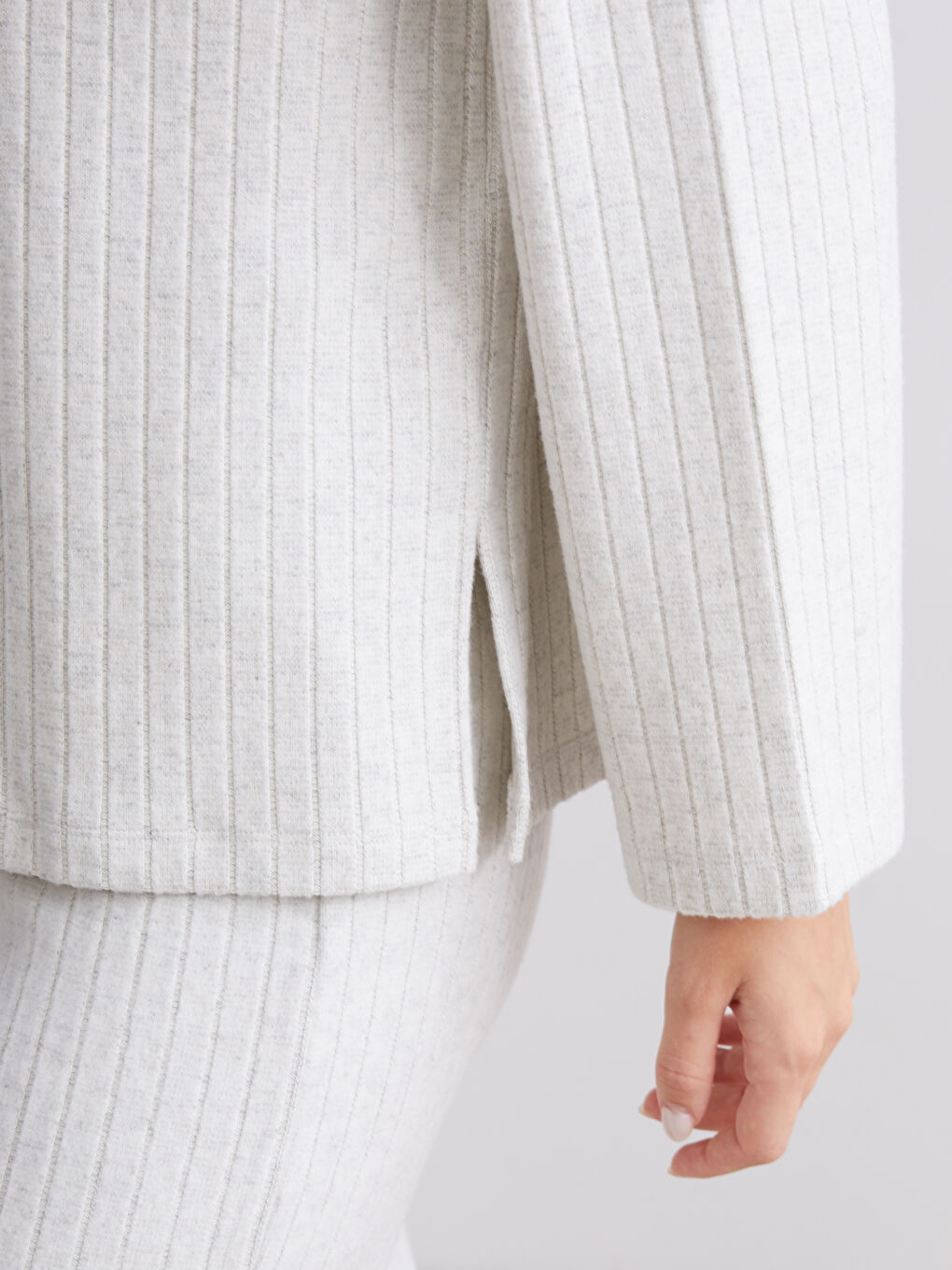 Polo Neck Oversize Women's Sweatshirt-2