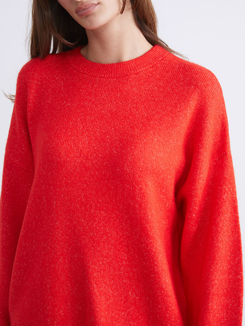 Crew Neck Oversize Women's Knitwear Sweater-2