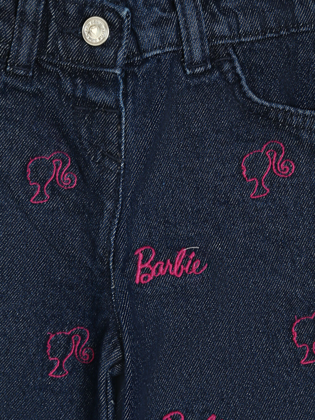 Barbie Embroidered Girls' Jeans-2