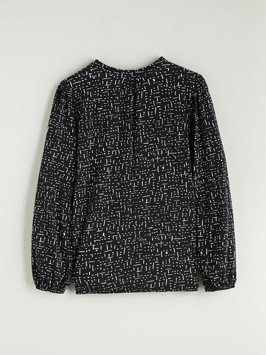Crew Neck Patterned Blouse-7
