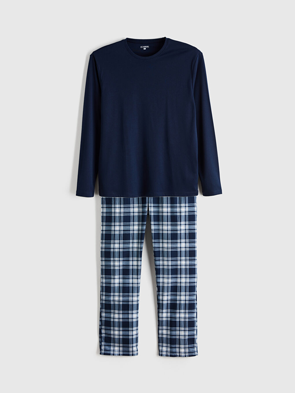 Lacivert Standart Kalıp Erkek Pijama Takımı-4