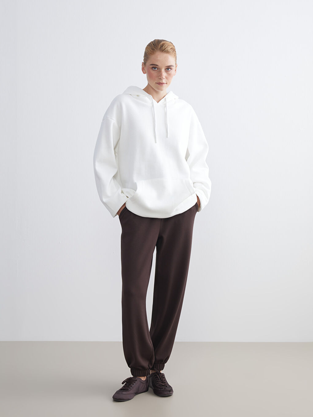LCW Modest Elasticated Waist Women's Jogger Sweatpants -W5I858Z8-HMK
