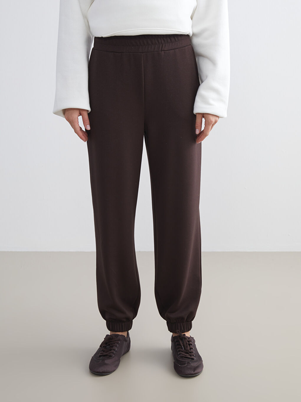 LCW Modest Elasticated Waist Women's Jogger Sweatpants -W5I858Z8-HMK