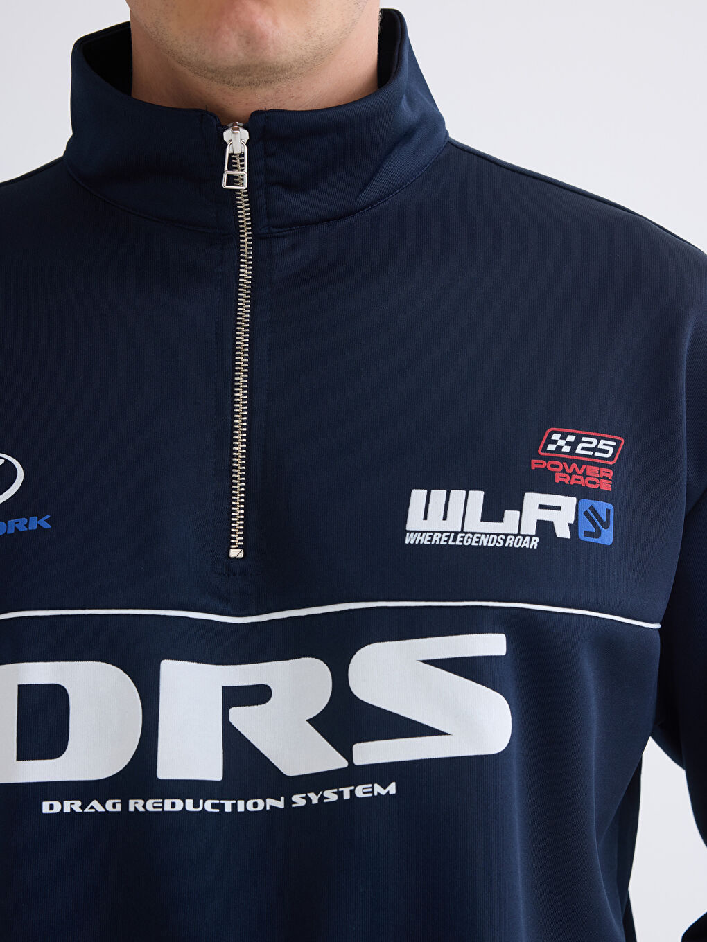 سويت شيرت مطبوع بياقة قمع للرجال-2