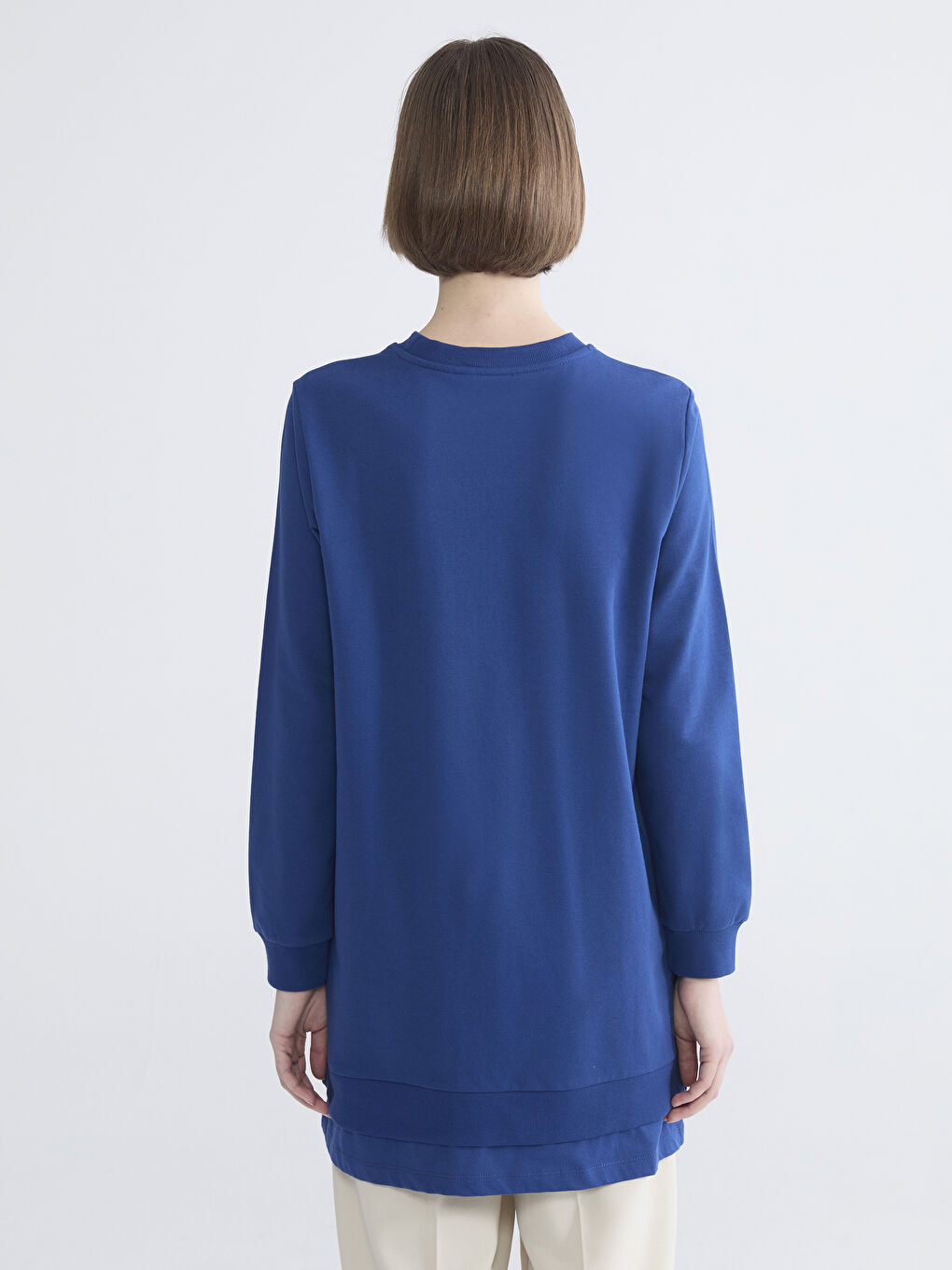 Crew Neck Floral Women's Sweatshirt Tunic-3