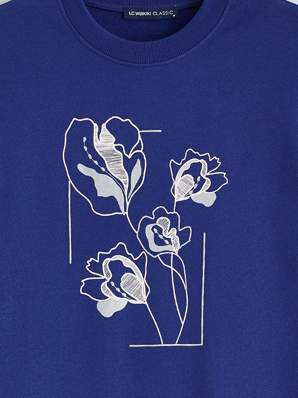 Crew Neck Floral Women's Sweatshirt Tunic-5