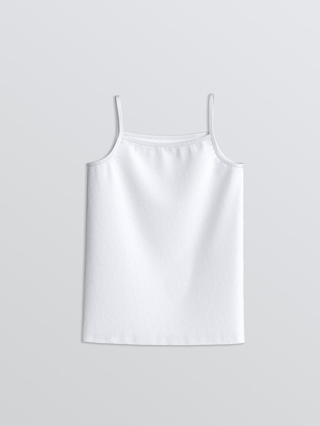 Beyaz Kare Yaka Kız Çocuk Atlet 3'lü-2