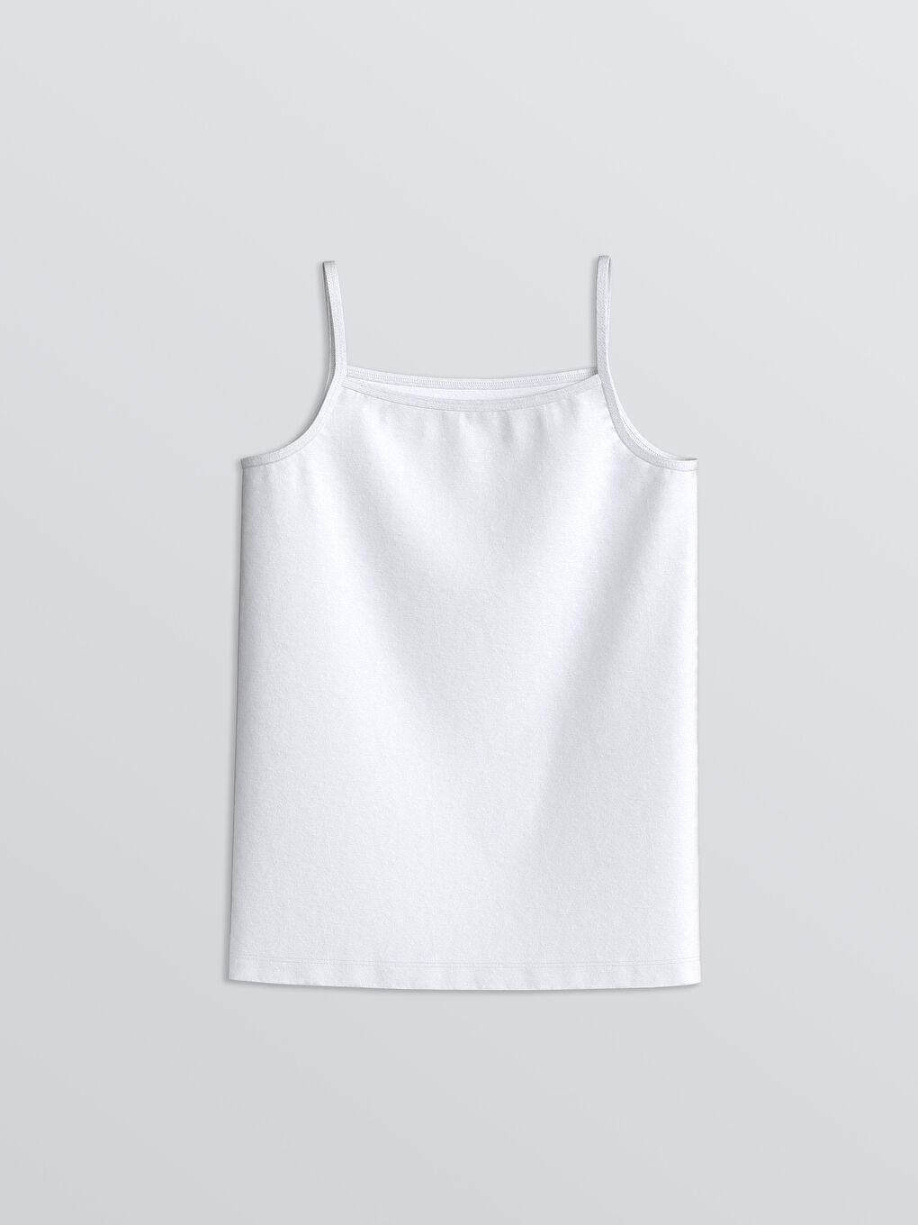 Beyaz Kare Yaka Kız Çocuk Atlet 3'lü-6