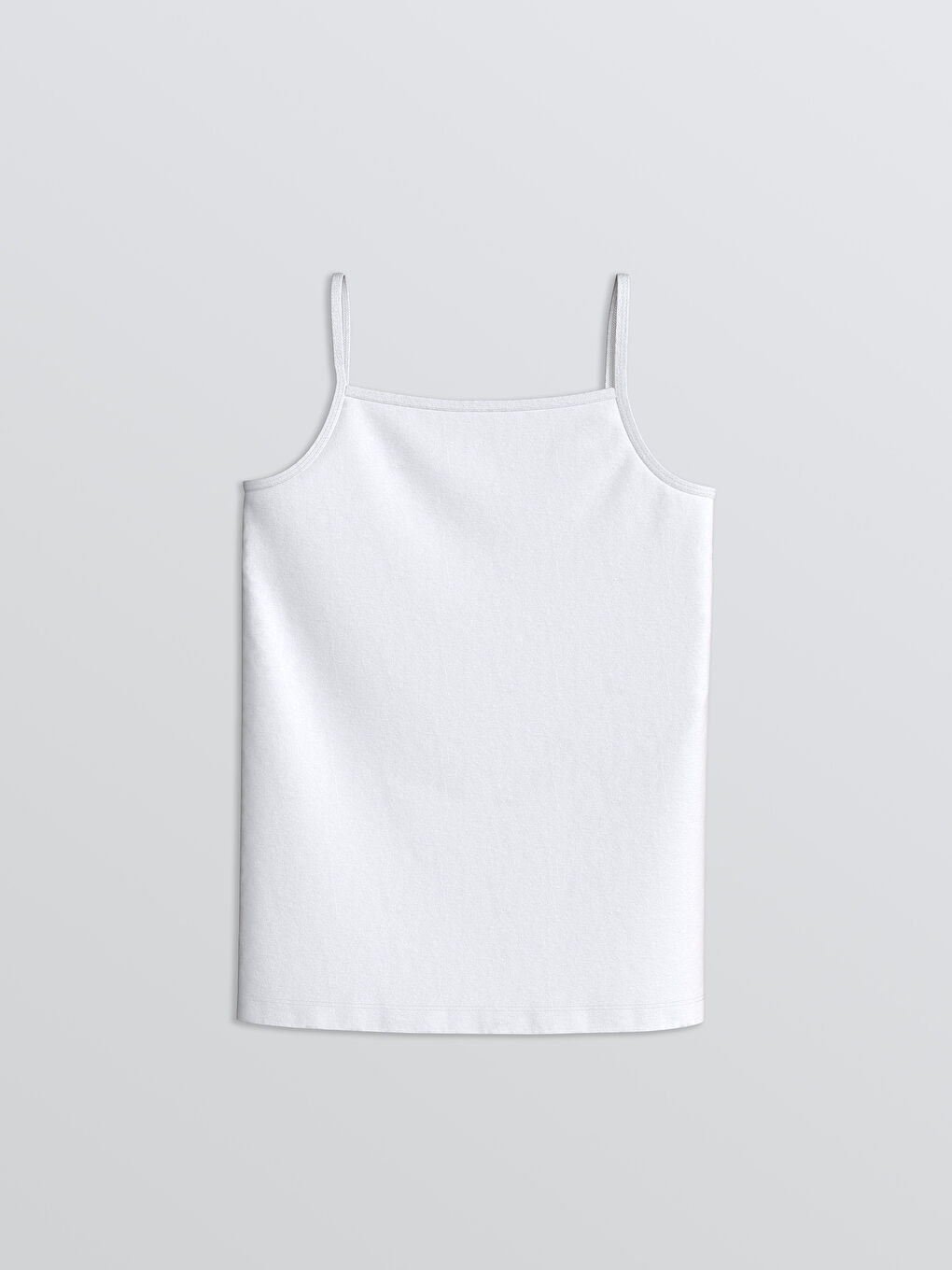 Beyaz Kare Yaka Kız Çocuk Atlet 3'lü-8