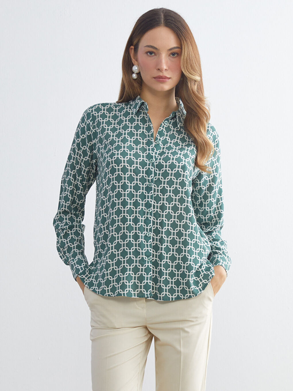 Patterned Women's Shirt