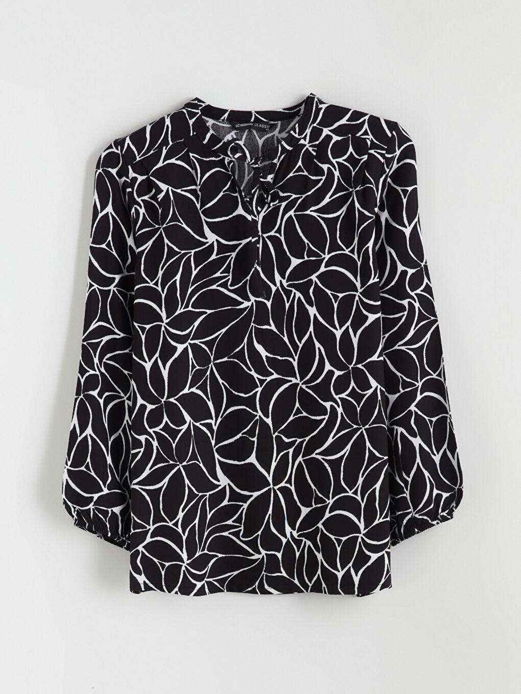 Blouse À Motifs À Col Lavallière-4