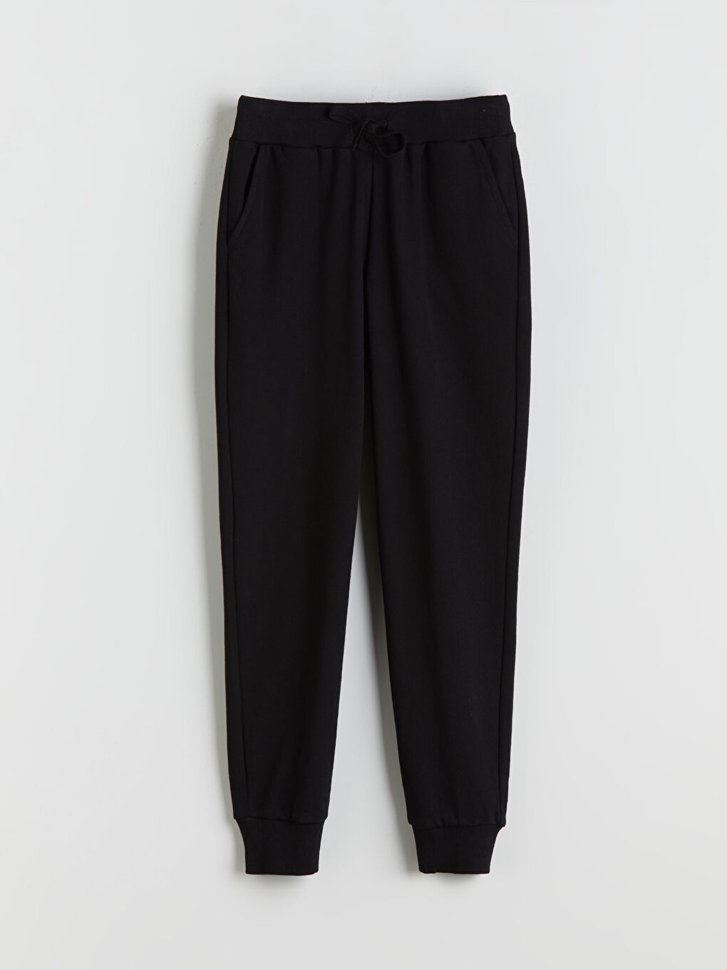 Siyah Beli Lastikli Kadın Jogger Eşofman Altı-6