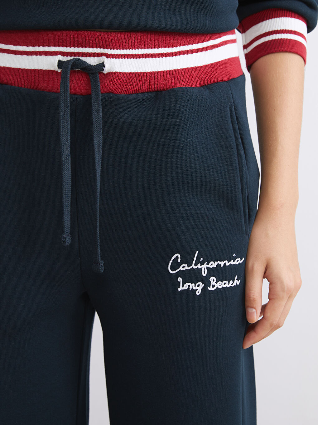 XSIDE Elastic Waist Embroidered Women's Thick Sweatpants -W5I894Z8-YZA