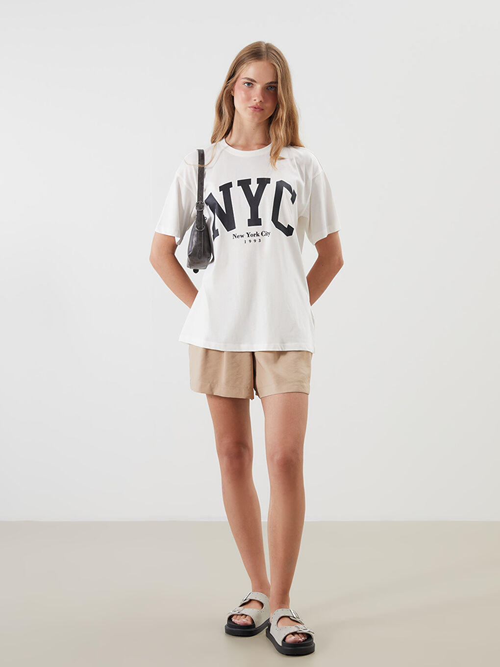 XSIDE Crew Neck New York City Printed Women's T-Shirt -W5I896Z8-R9J