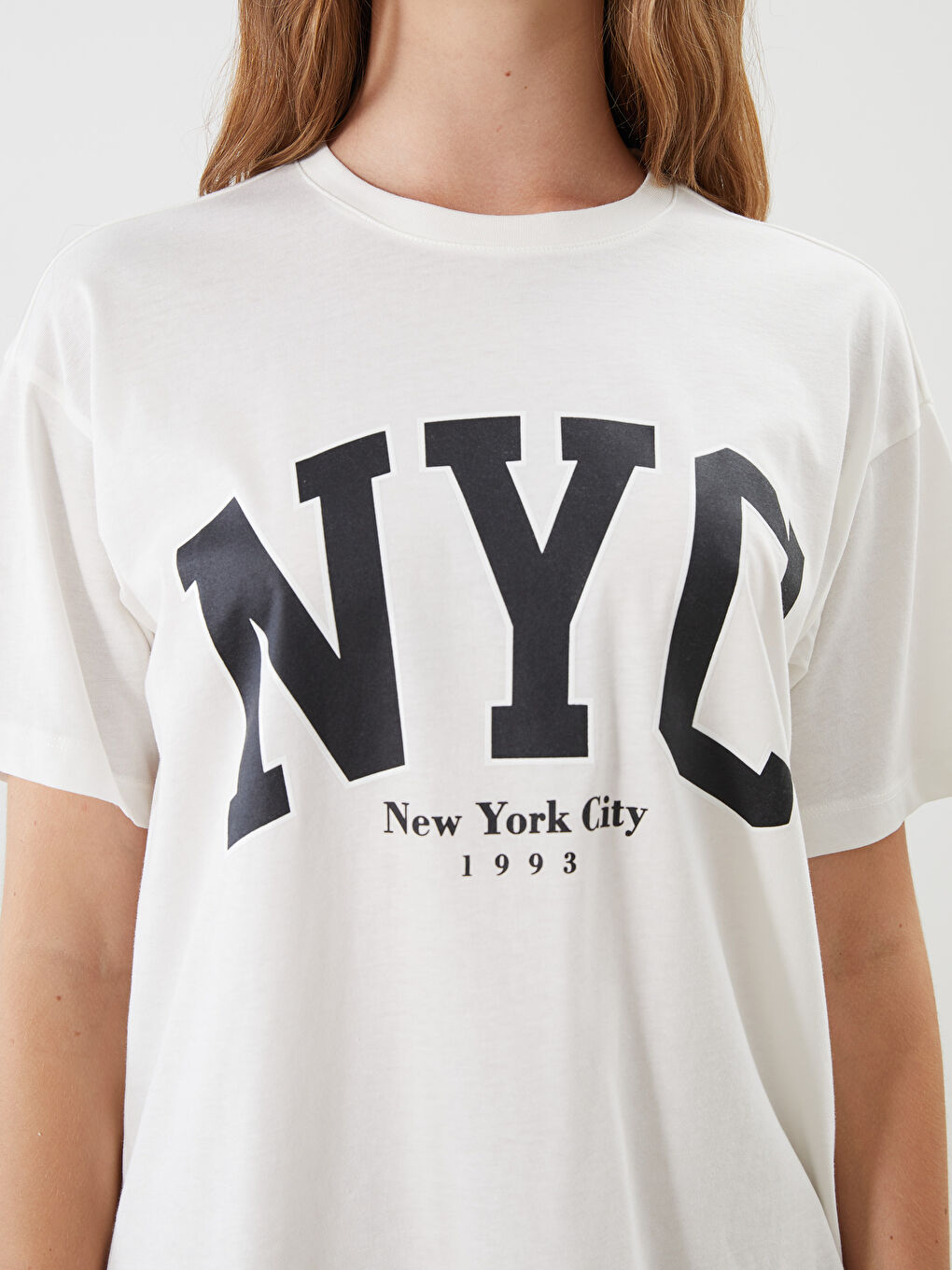 XSIDE Crew Neck New York City Printed Women's T-Shirt -W5I896Z8-R9J