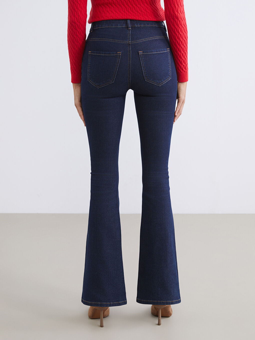 Әйелдерге арналған клеш джинс шалбар-3