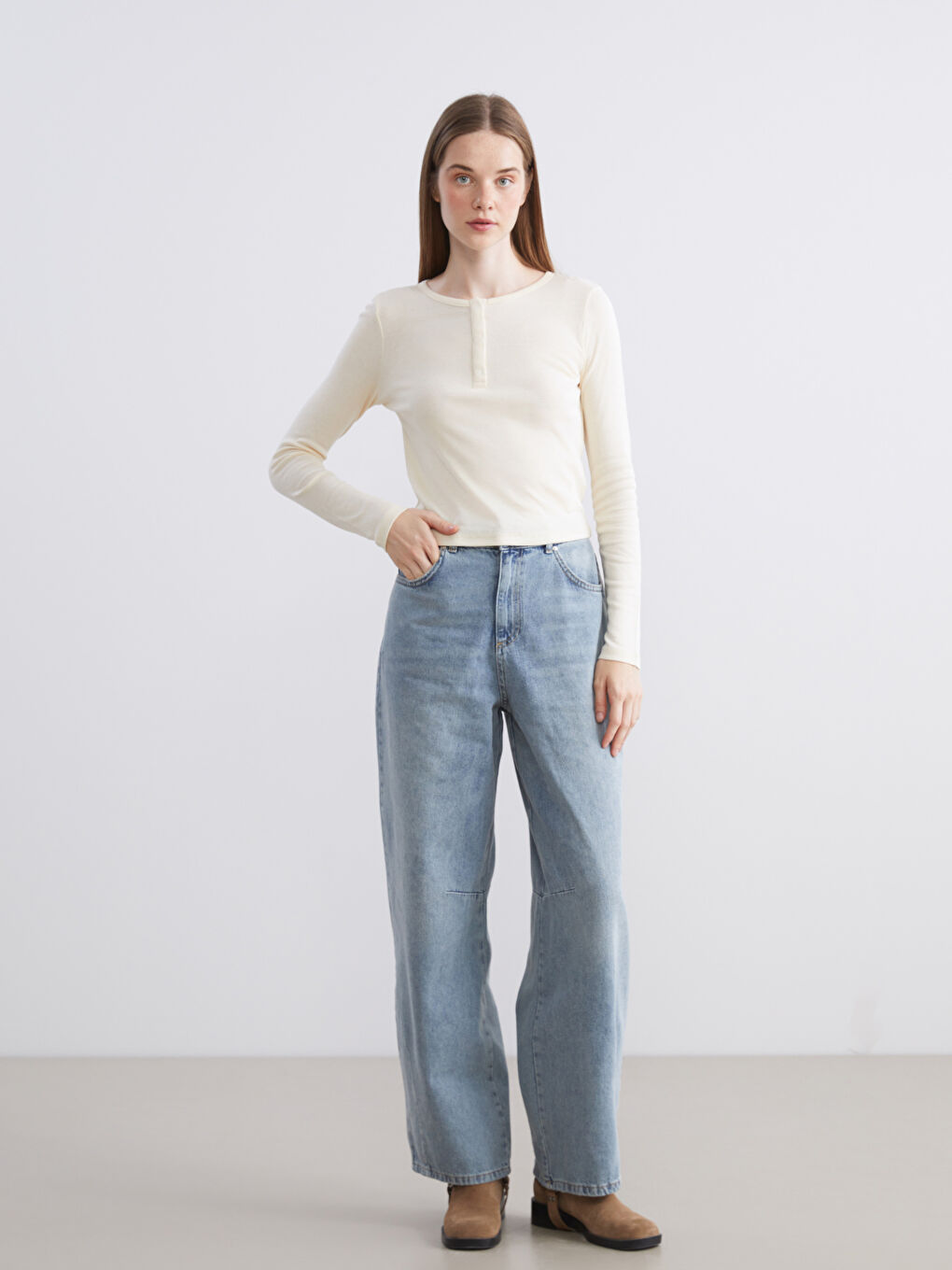 Круглый вырез Боди для женщин-1