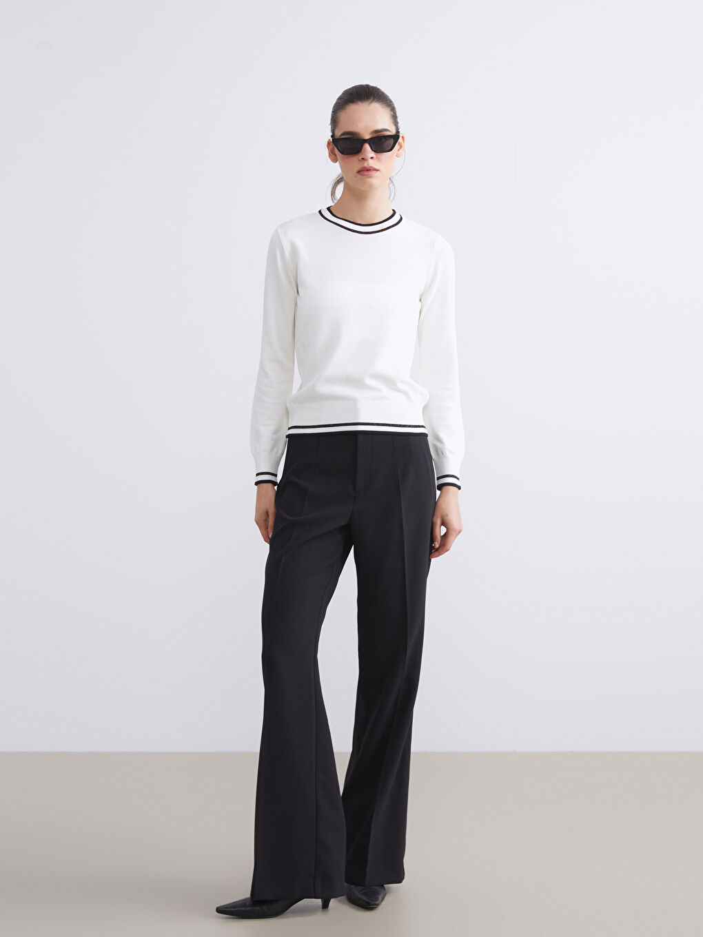 Slim Fit Flared Women's Trousers