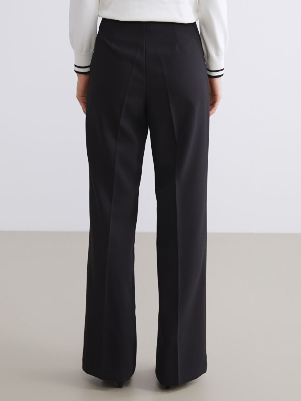 Slim Fit Flared Women's Trousers-2