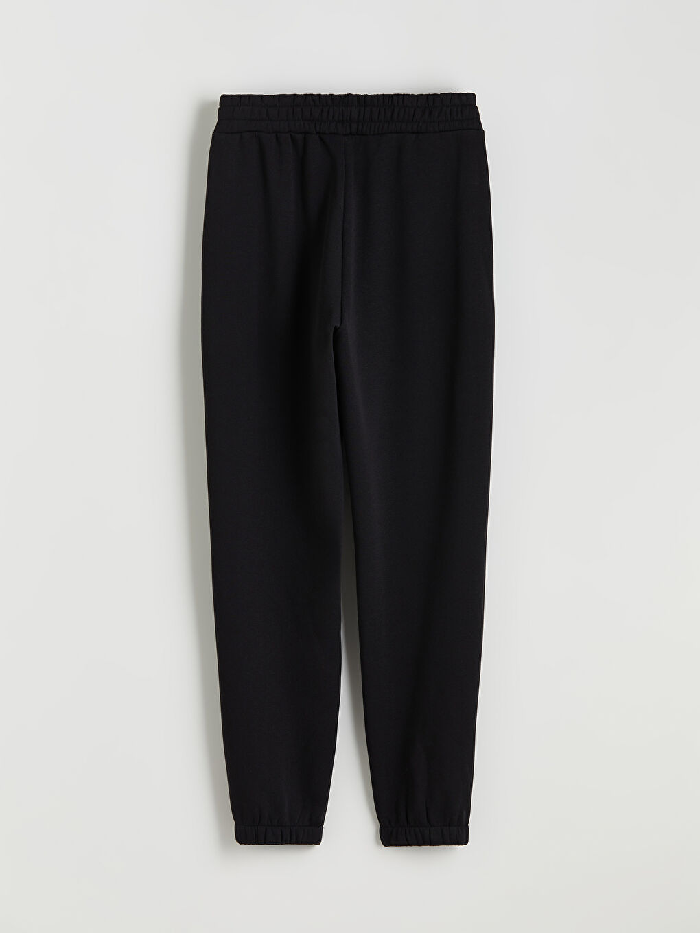 Siyah Beli Lastikli Kadın Kalın Jogger Eşofman Altı-5