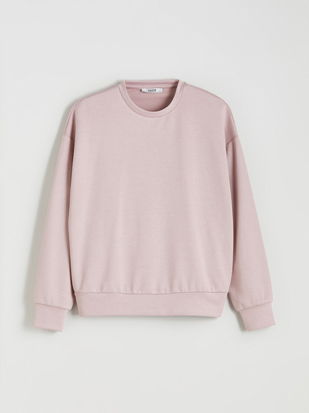 Pembe Bisiklet Yaka Oversize Kadın Sweatshirt-4