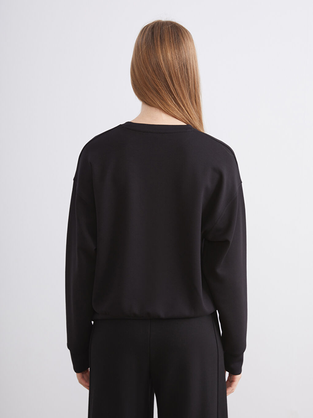 Crew Neck Oversize Women's Sweatshirt-3
