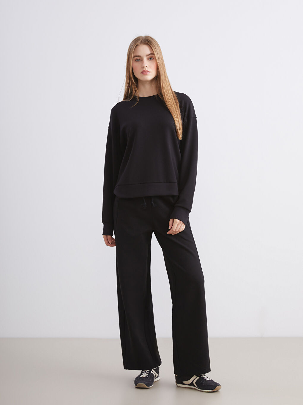 Elasticated Waist Wide Leg Women's Sweatpants