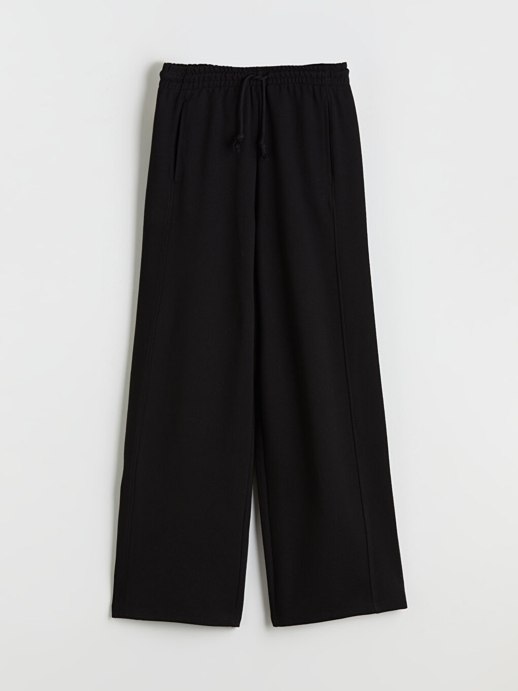 Elasticated Waist Wide Leg Women's Sweatpants-4
