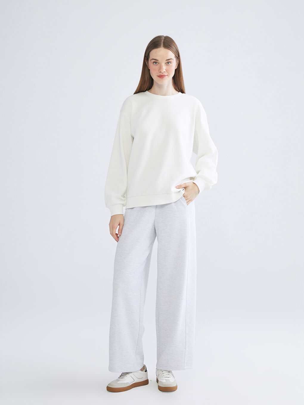 Elasticated Waist Wide Leg Women's Sweatpants